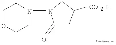 Molecular Structure of 1086380-62-2 (1-Morpholino-5-oxopyrrolidine-3-carboxylicacid)